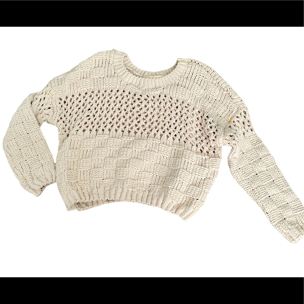 Cream Colored Cozy Zara Knit Sweater